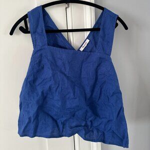 Madewell Linen Cross Back Sleeveless Tank – Size 6